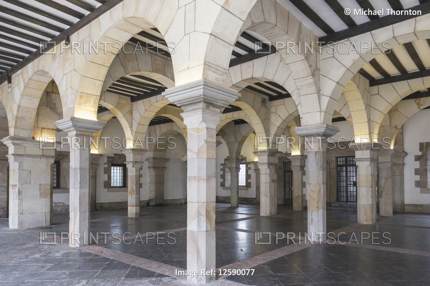Portico, Mezquita de Balmaseda, Balmasedas Mosque, Balmaseda, Vizcaya, Pais ...
