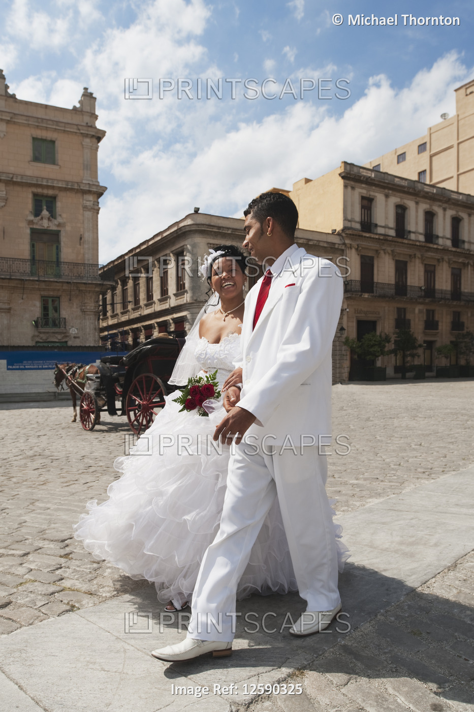 Cuban Wedding in the Plaza de San Francisco, La Habana, Cuba