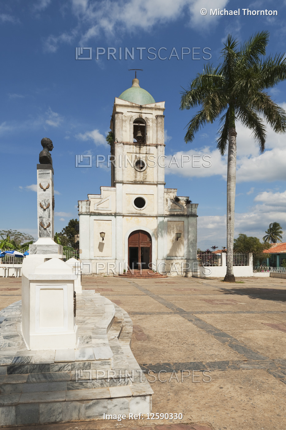 Iglesia del Sagrado Corazón de Jesús c1888, with memorial to Jose Martí in the ...
