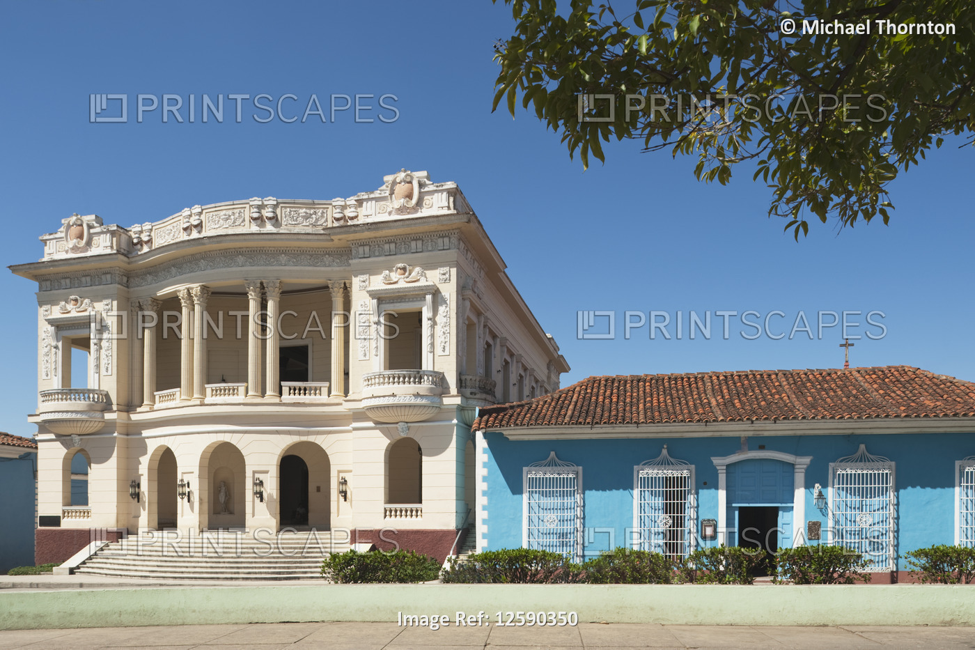 Library on left and Provincial Museum to the right, Sancti Spíritus, Cuba