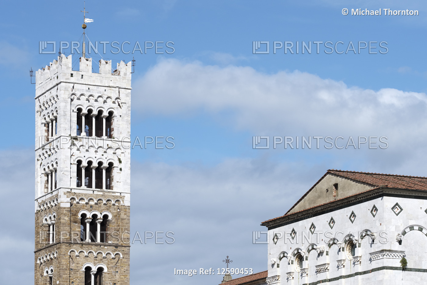 Campanile, Bell tower of the Cathedral of San Martino, Cattedrale San Martino, ...