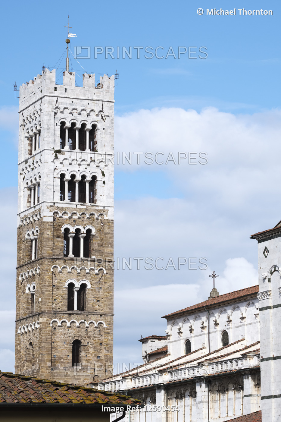 Campanile, Bell tower of the Cathedral of San Martino, Cattedrale San Martino, ...