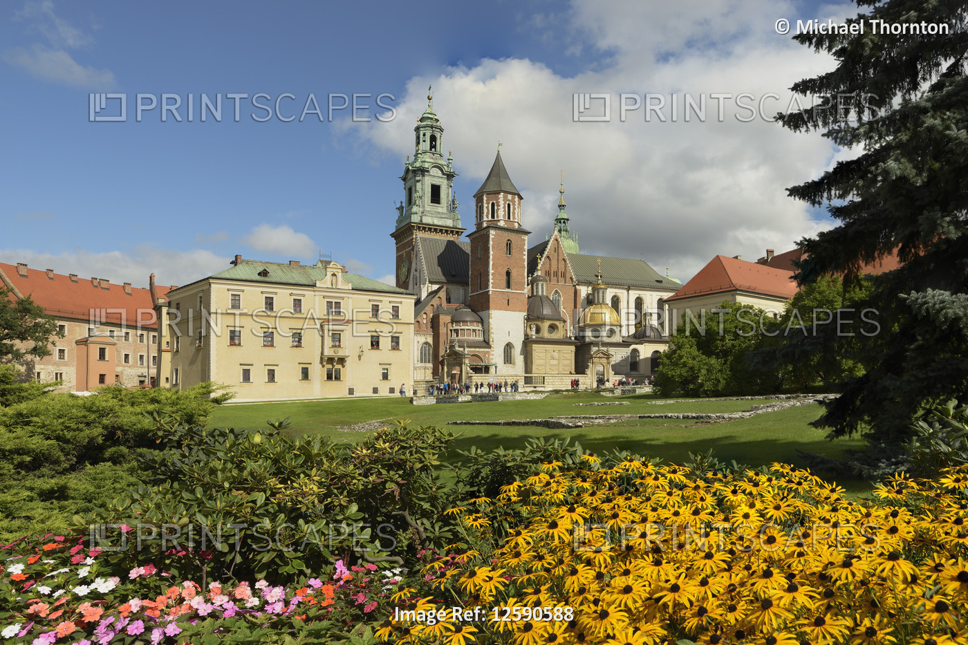 Wawel Hill, Krakow Cathedral, Medieval Building Foundations in front of the ...