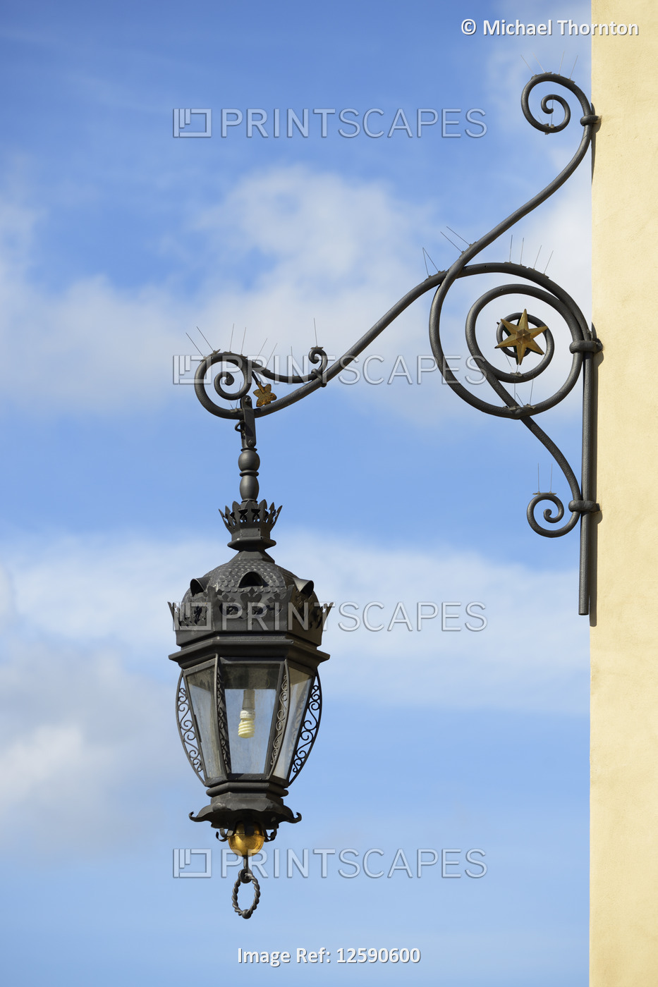 Street Lamp on Cloth Hall, Old Town Centre, Krakow, Poland, Europe              ...