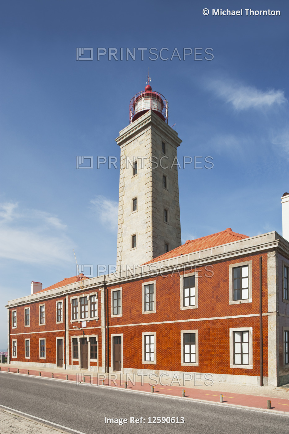 Farol do Penedo da Saudade, Lighthouse of Sao Pedro de Moel, Portugal