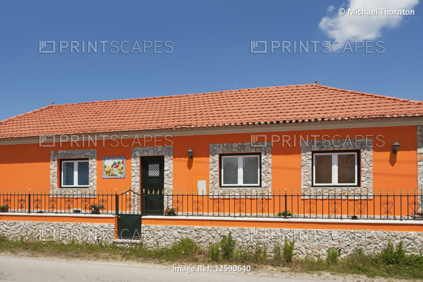 Colourful House in Leiria, Estremadura and Ribatejo, Portugal