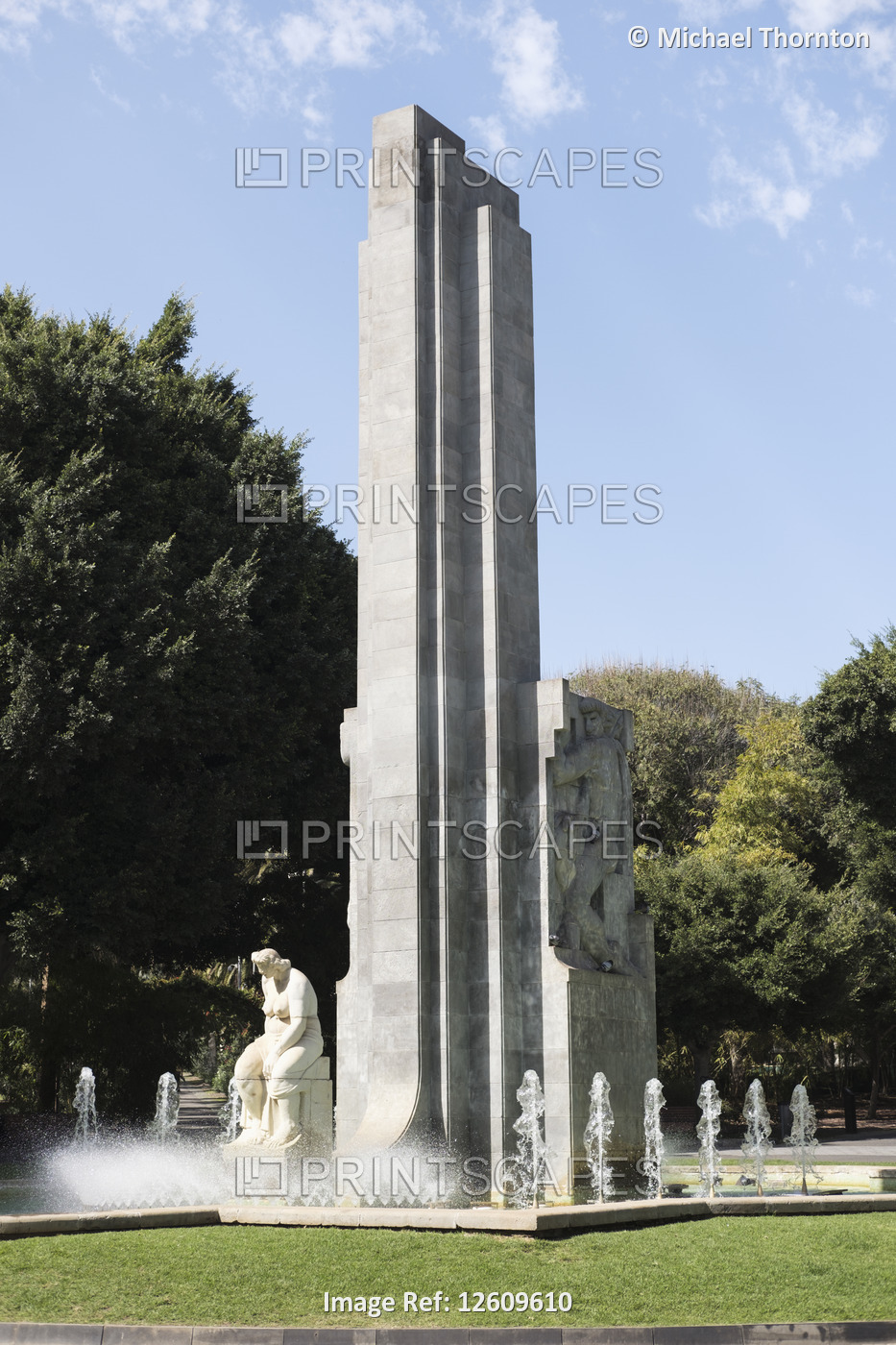 Monument to A D Santiago Garcia Sanabria 1938 in the Parque Gracia Sanabria, ...