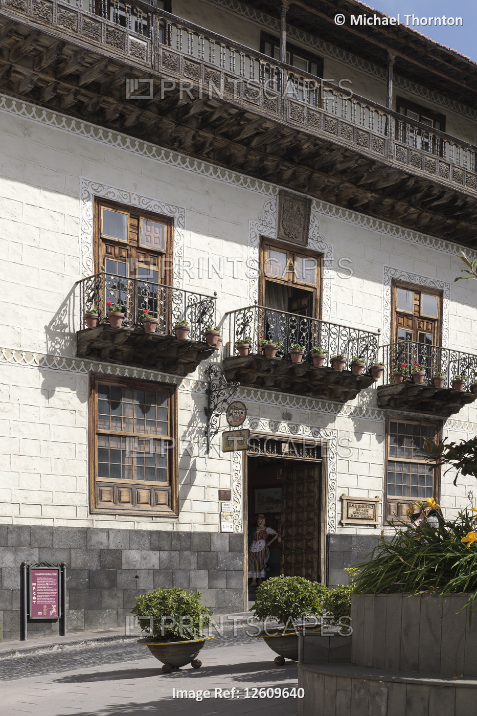 La Casa de los Balconies c1632, House of the Balconies, La Oratava, Tenerife ...