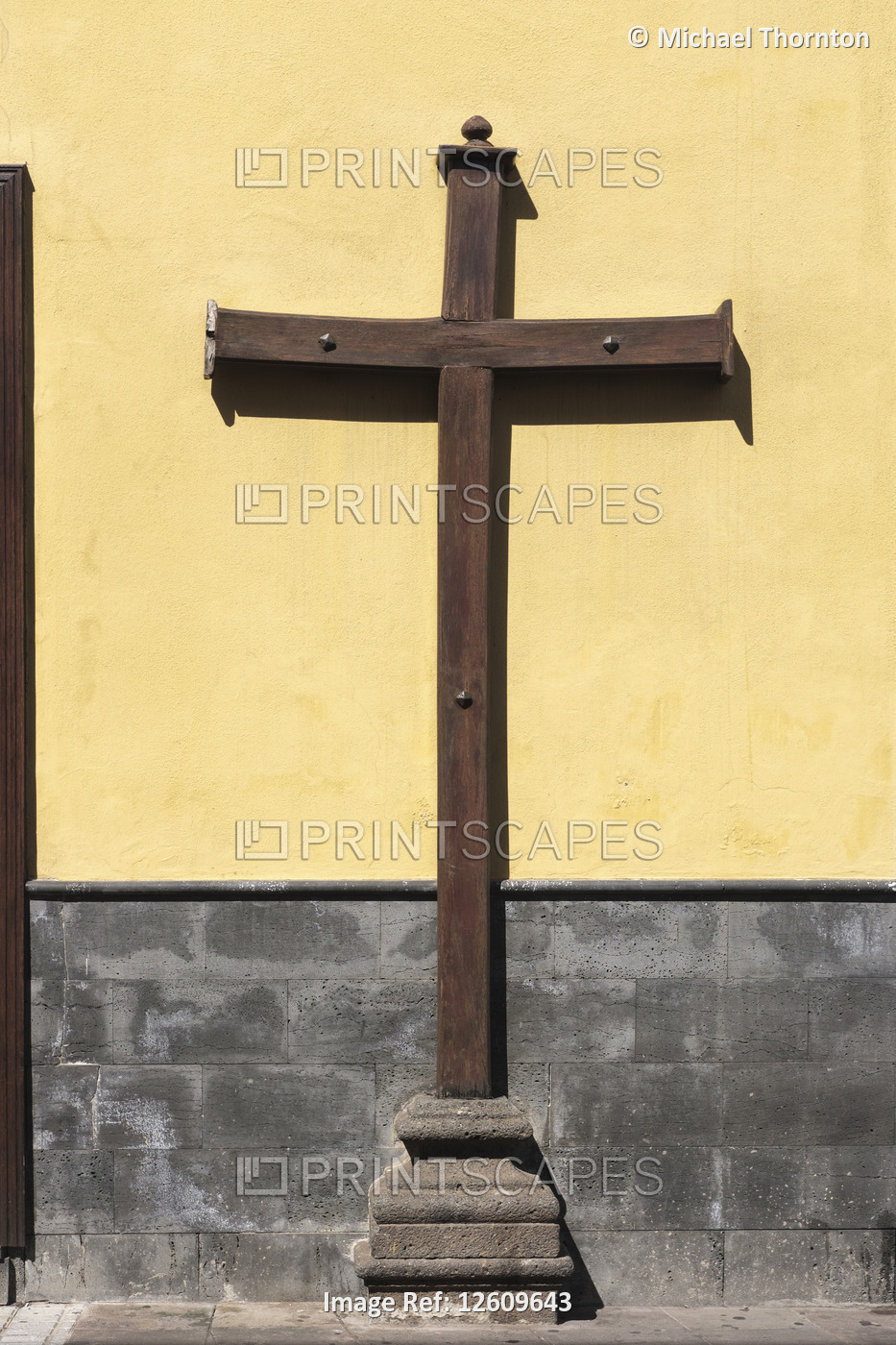 Wooden Cross on House Wall, San Cristobal de La Laguna, Tenerife, Canary ...