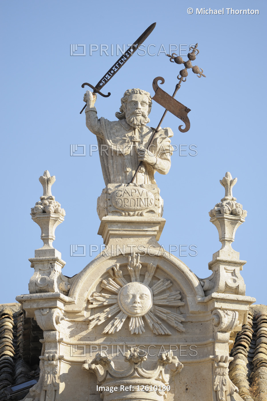 Monastario de Úcles with Saint James wielding his sword, Provincia de Cuenca, ...