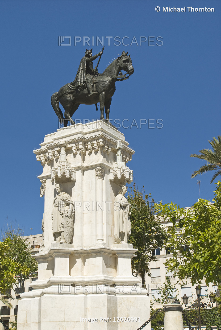 Monumento de San Fernando,  Plaza Nueva - Monument of Saint Ferdinand in the ...