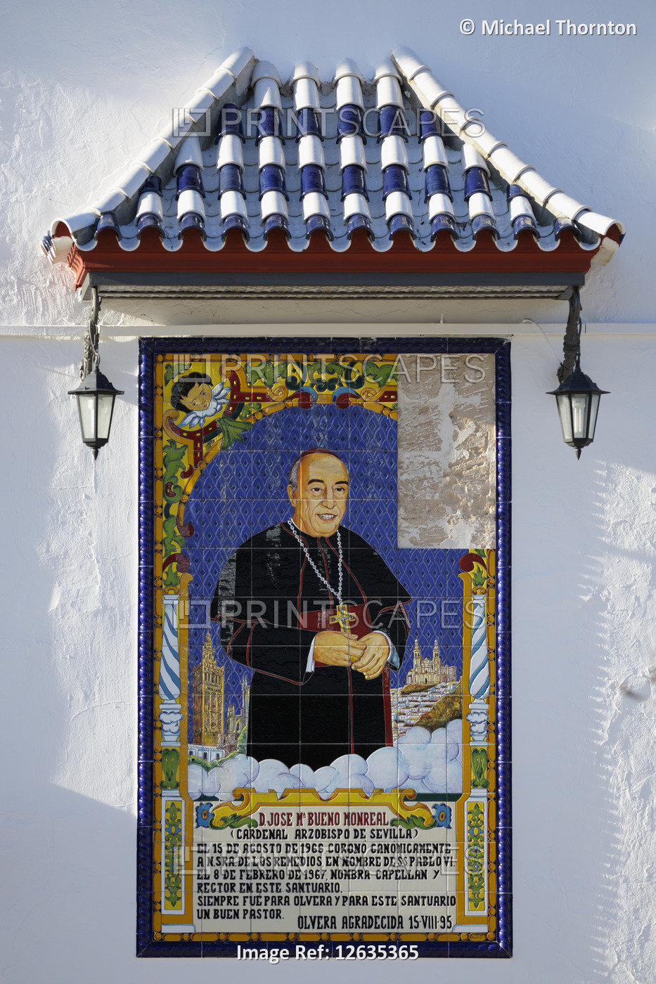 On the facade of the Santuario Nuestra Señora de los Remedios - Ceramic Tile ...