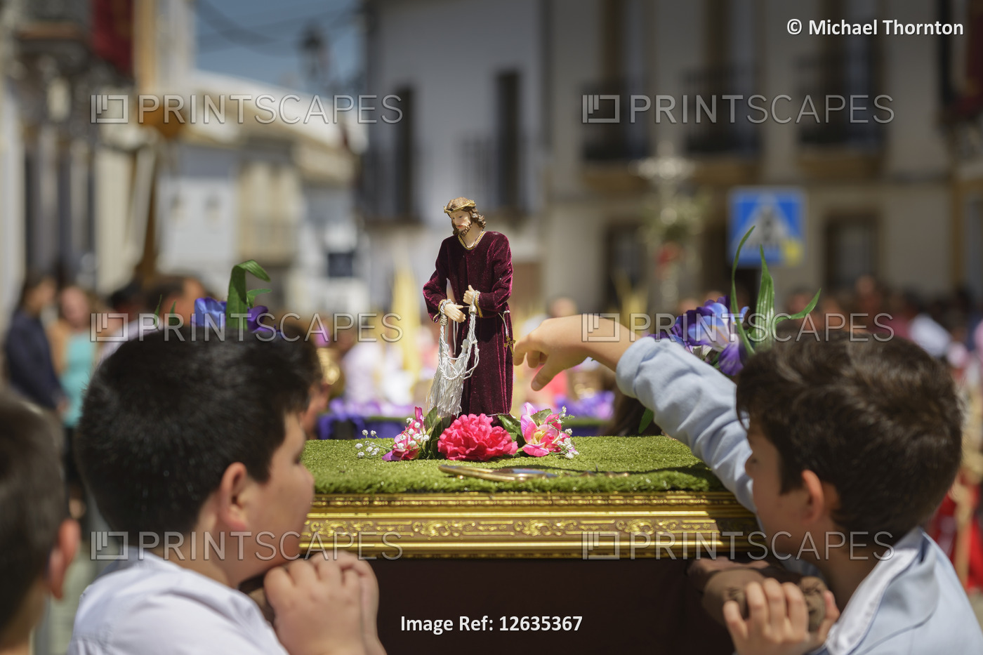 Domingo de Ramos (Palm Sunday) Semana Santa, El Saucejo, Sevilla, Spain