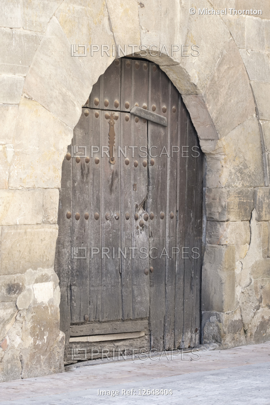 Ancient door in village, Aguilar de Campoo; Palencia; Spain