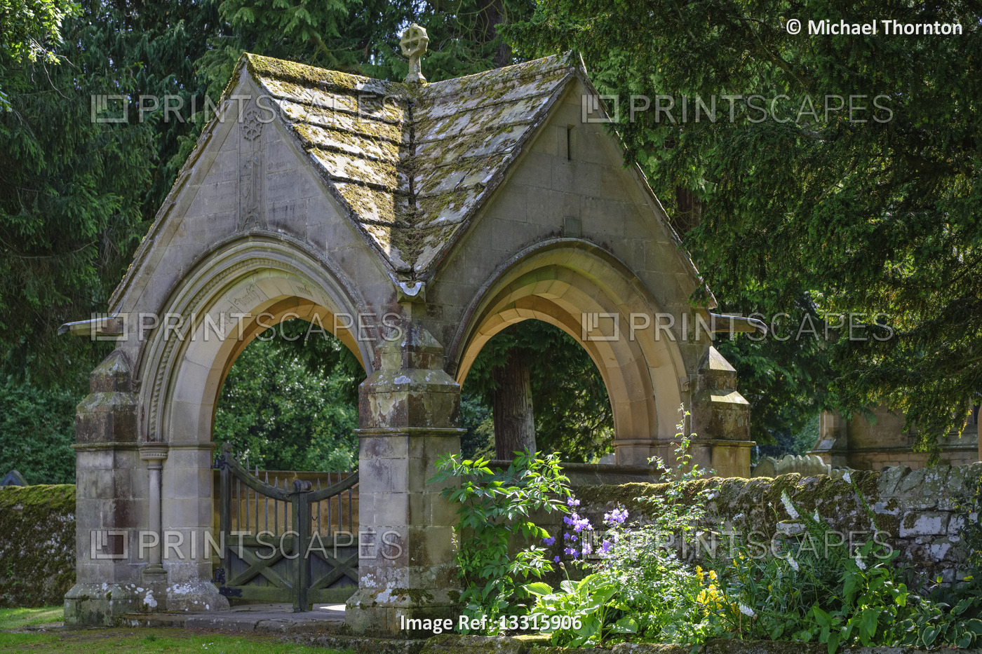 Lychgate, Lichgate, Lych gate, St Mungo's Church, Simonburn, Northumberland, ...
