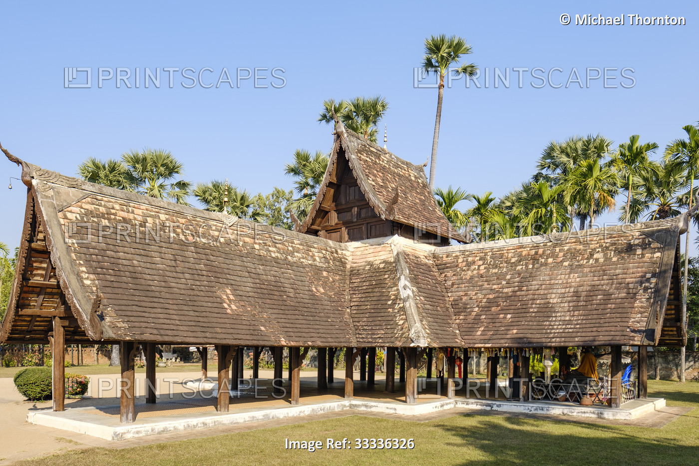 Compound of Wat Ton Kwen or Wat Intharawat, Chiang Mai, Thailand. 