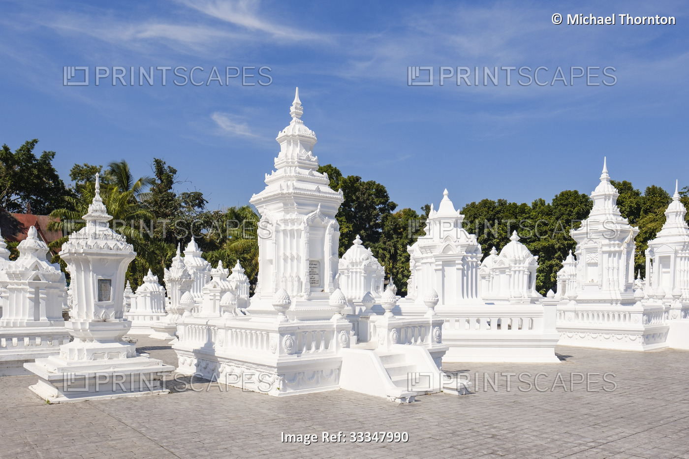 Mausoleums at Wat Suan Dok; Chiang Mai, Chiang Mai Province, Thailand